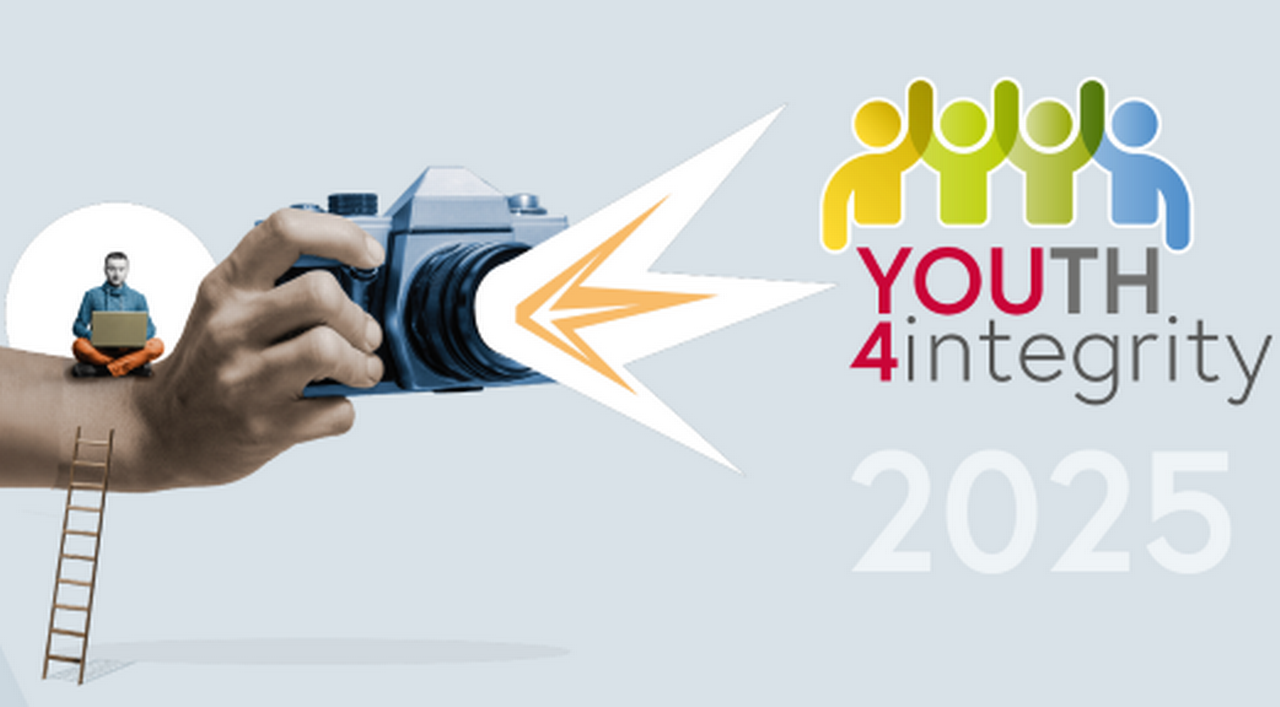 Banner zum BAK-Fotowettbewerb „Werte & Vorbilder vor die Linse“ (YOUTH4integrity 2025), © Bundesamt zur Korruptionsprävention und Korruptionsbekämpfung/ Bundesministerium für Inneres, Initiative „YOUTH4integrity“