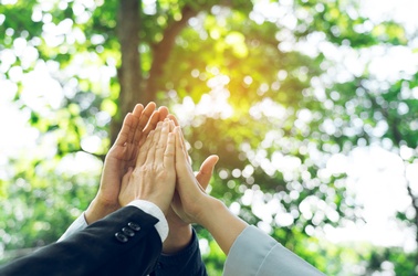 Hände zusammen, © stock.adobe.com - wutzkoh