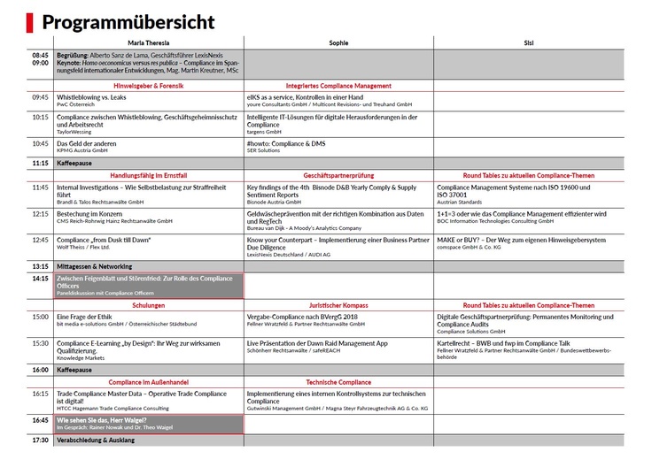 Programmüberblick CSD 2019, © LexisNexis