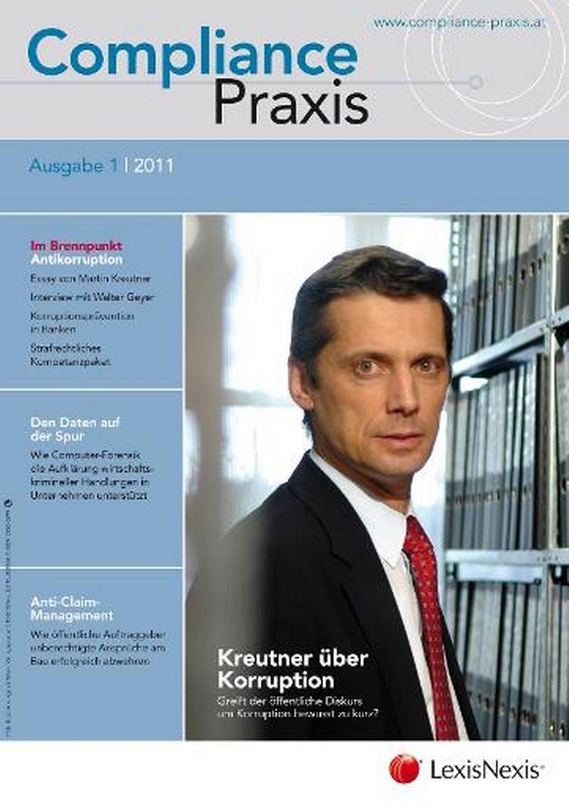 Cover von Compliance Praxis Ausgabe 1/2011, © LexisNexis
