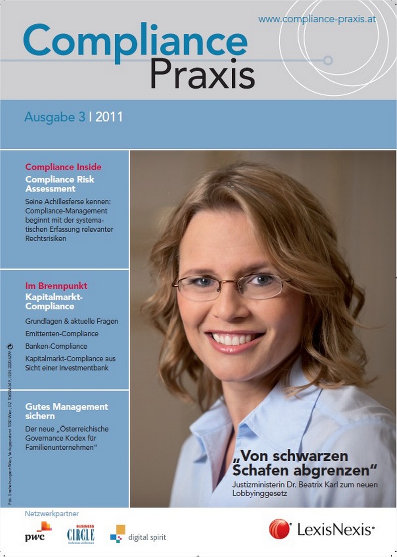 Cover von Compliance Praxis Ausgabe 3/2011, © LexisNexis