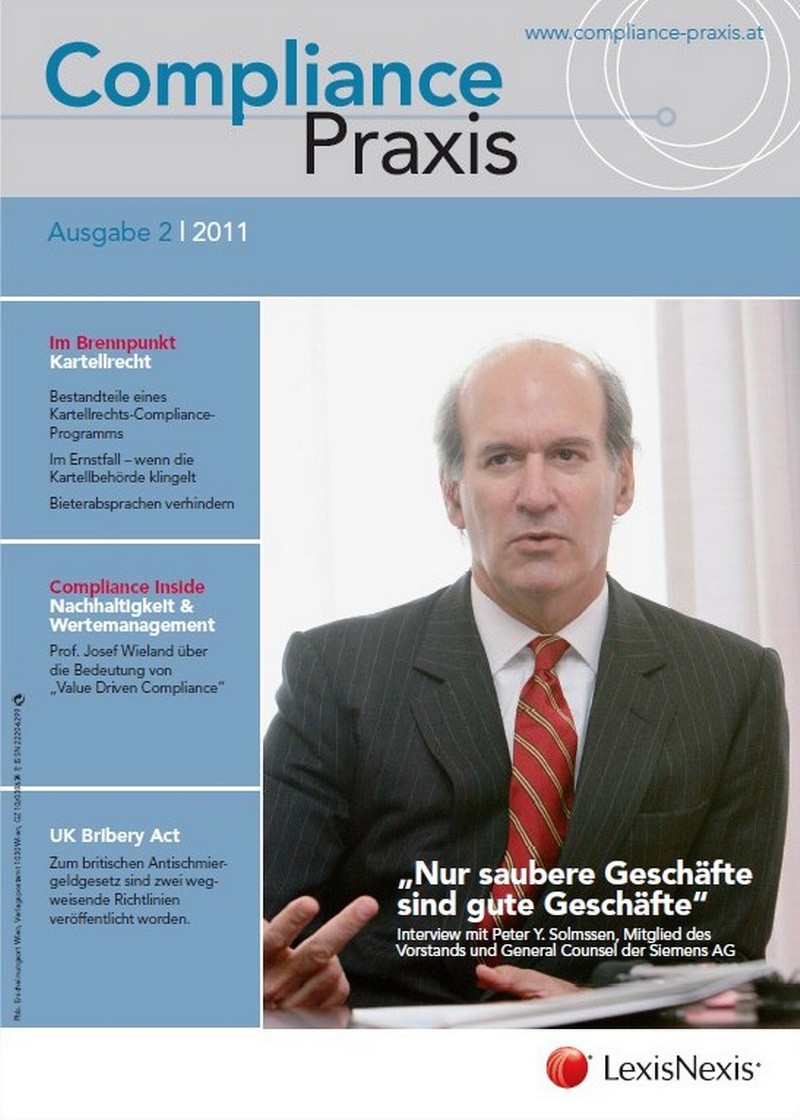 Cover von Compliance Praxis Ausgabe 2/2011, © LexisNexis