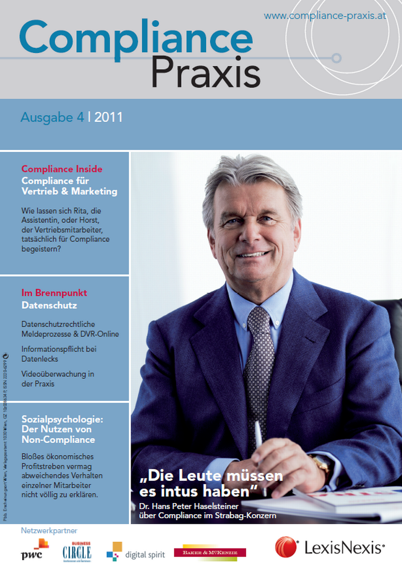 Cover von Compliance Praxis Ausgabe 4/2011, © LexisNexis