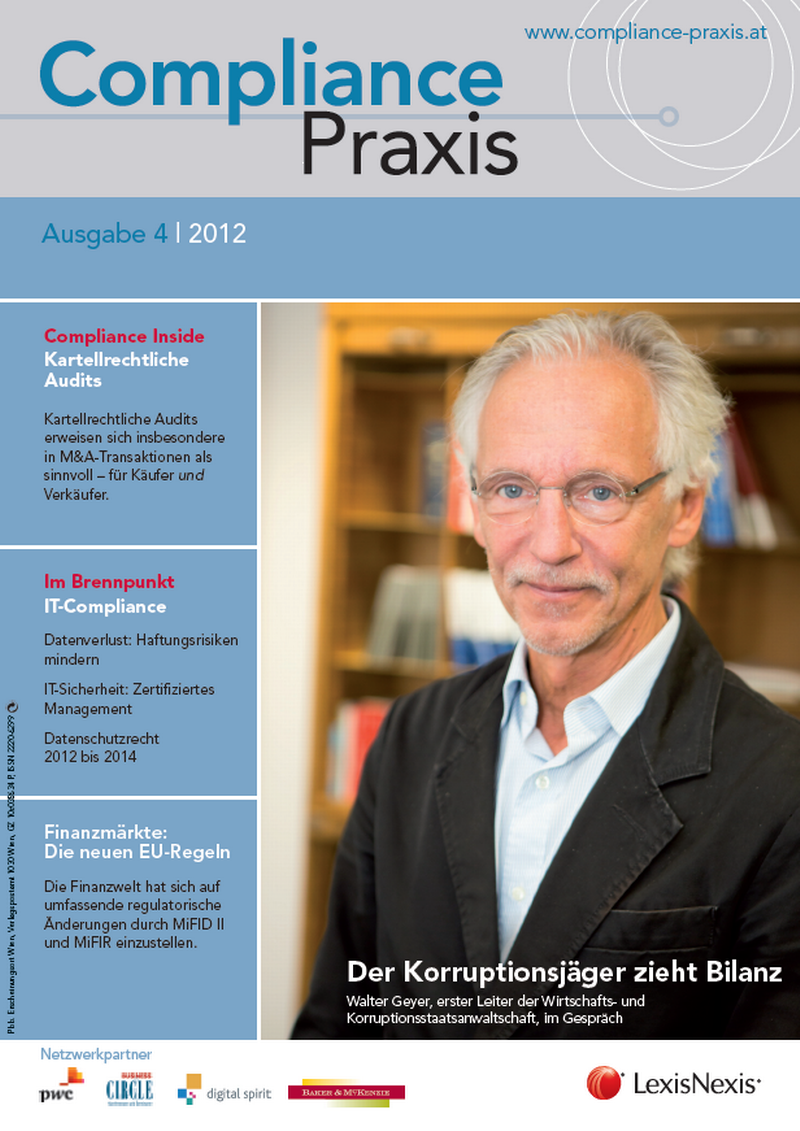 Cover von Compliance Praxis Ausgabe 4/2012, © LexisNexis