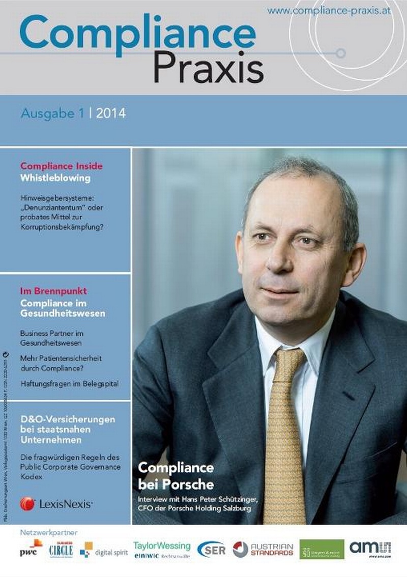Cover von Compliance Praxis Ausgabe 1/2014, © LexisNexis