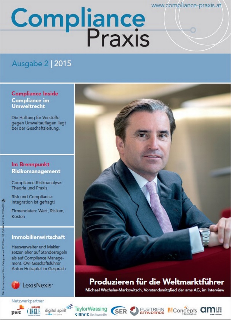 Cover von Compliance Praxis 2/2015, © LexisNexis