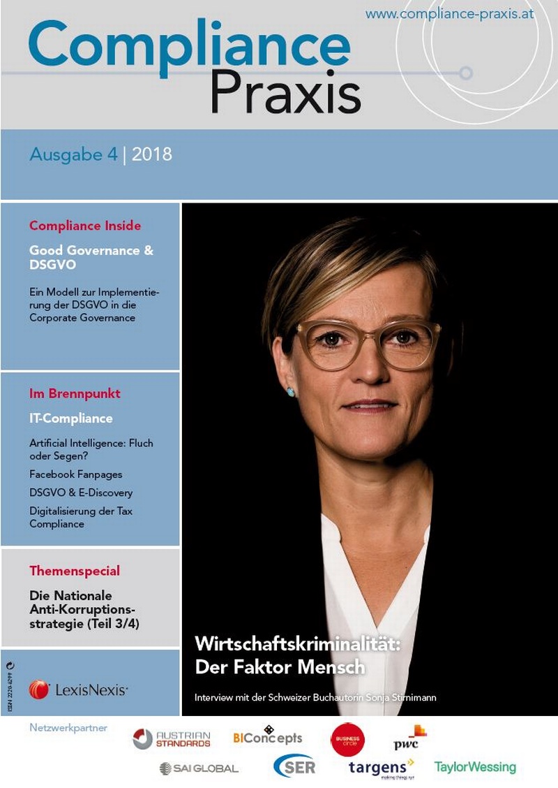 Cover von Compliance Praxis Ausgabe 4/2018, © LexisNexis