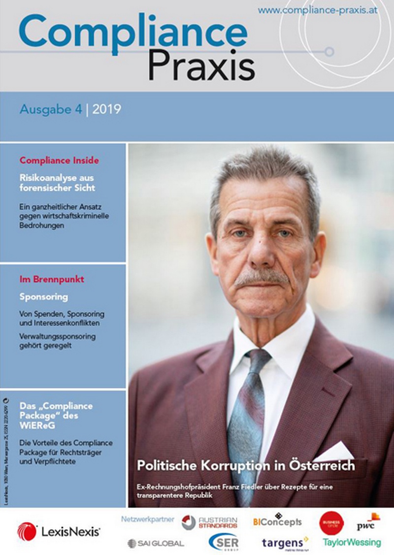 Cover von Compliance Praxis Ausgabe 4/2019, © LexisNexis