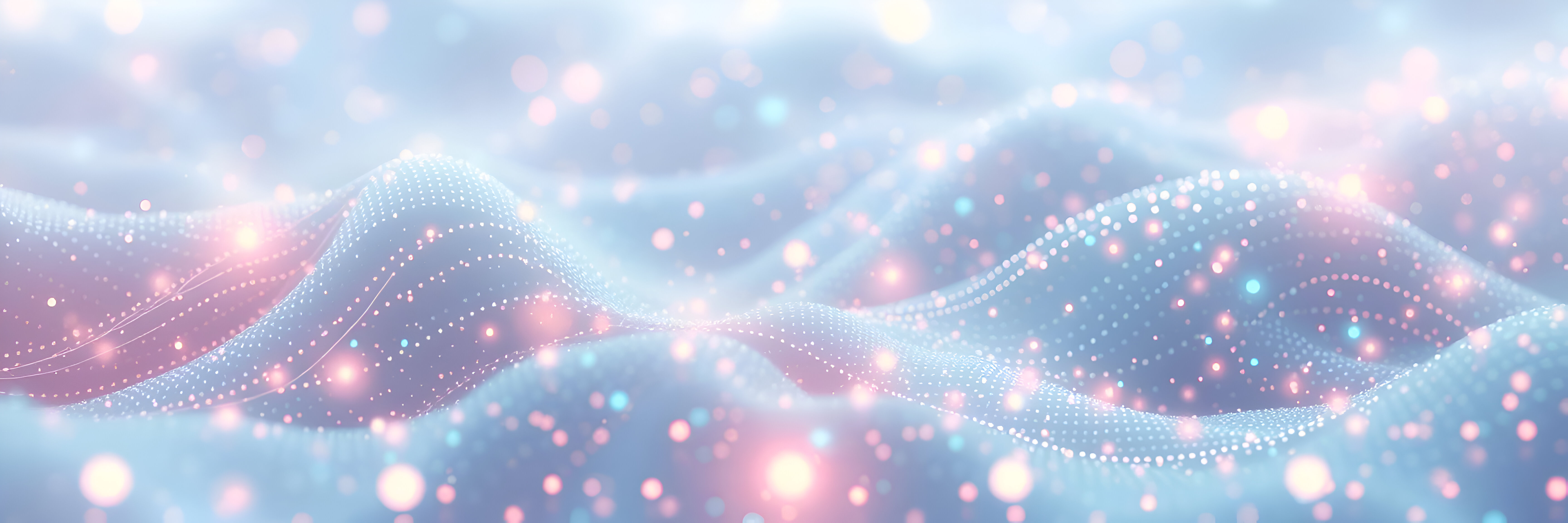 Chaotic yet structured waves of numbers and light particles in cyberspace.Generiert mit KI, © Tiles